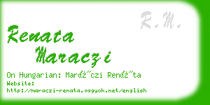 renata maraczi business card